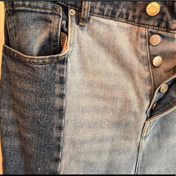 DUAL TONE PACSUN MOM JEANS - Picture 1 of 4